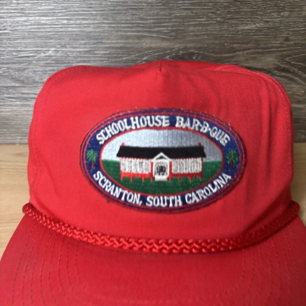 Vintage Schoolhouse BarBQue Hat Snap Back Restaurant BBQ Scranton South Carolina